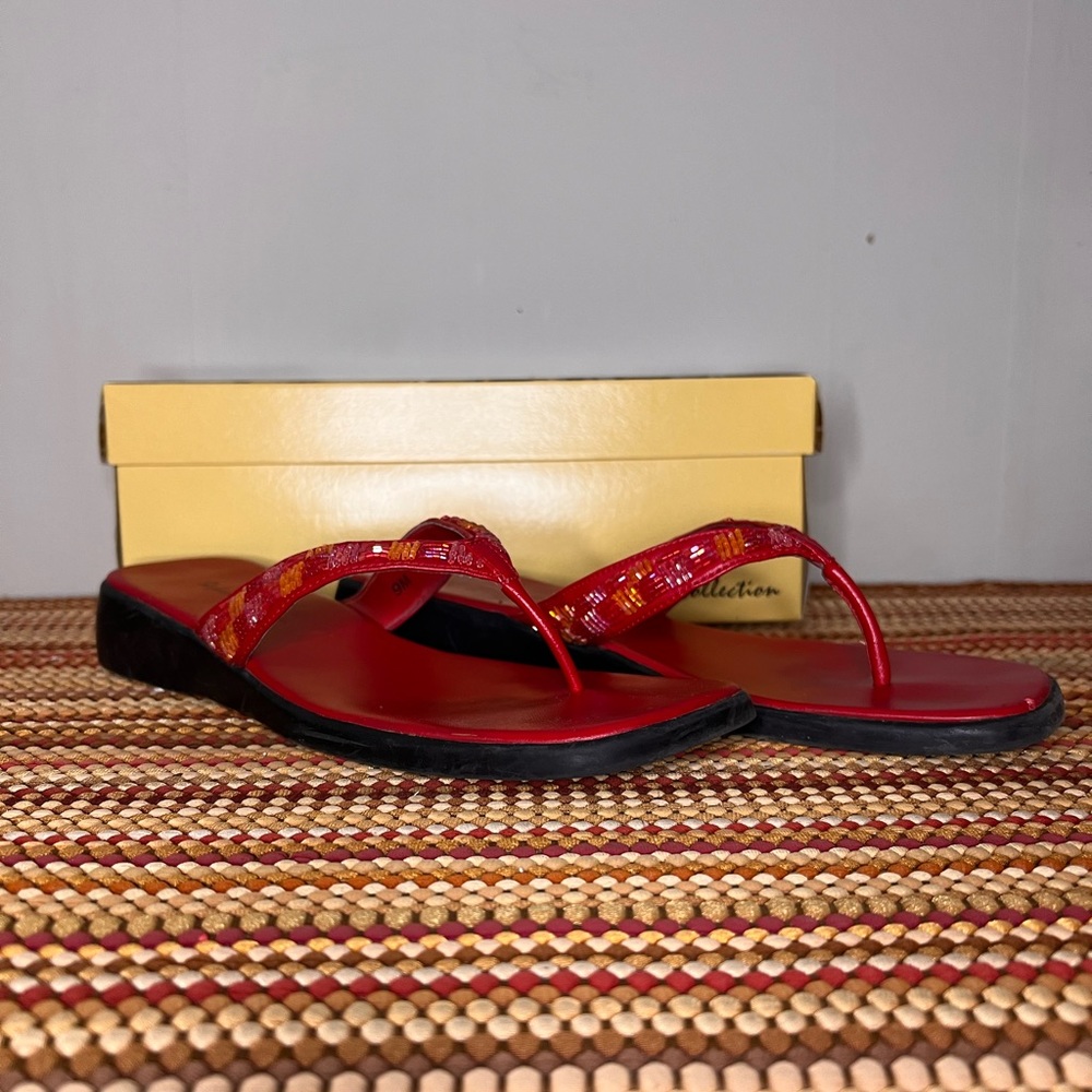 Stefani Collection Red sandals -size 9